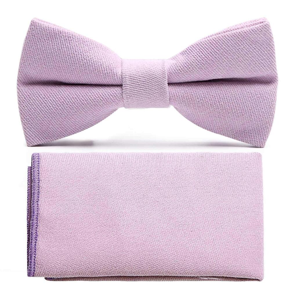 5861 Classic Suede Fabric Pre-Tied Bow Tie Lavender